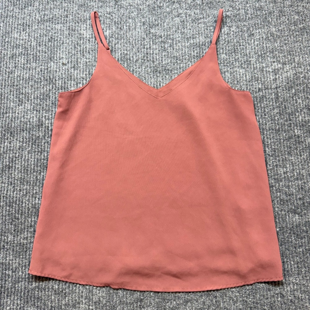 Cotton On Rose V Neck Cami Tank Spaghetti Strap Flowy Boho Top Womens Small